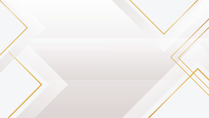 Elegant White and Gold Geometric Background
