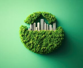 Eco Business Realistic Photo of Circular Economy and Green Practices