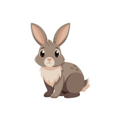 Fototapeta premium Hopping into Art Cute Rabbit Vector Illustration Design