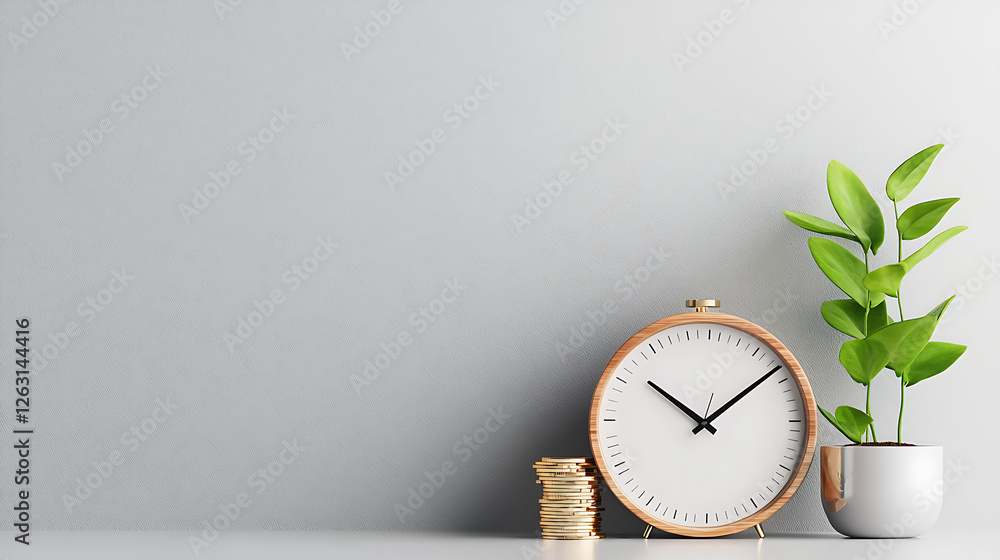 Poster time management tips home office visual guide minimalist environment close-up view productivity conc