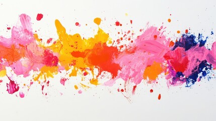 Vibrant Abstract Paint Splatter Artwork