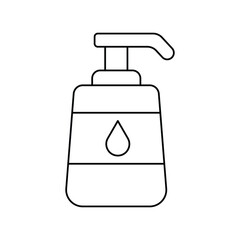 face cleanser lineal icon with white background vector stock illustration