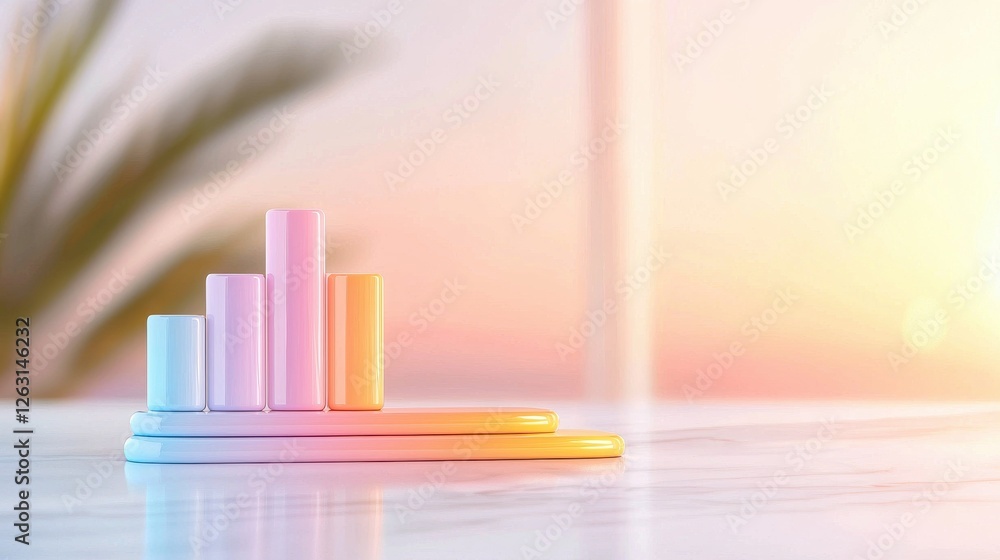 Aufkleber analyzing growth trends in business metrics modern office digital visualization bright environment c