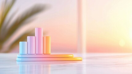 Obraz premium Analyzing growth trends in business metrics modern office digital visualization bright environment close-up view