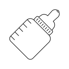 baby bottle lineal icon with white background vector stock illustration