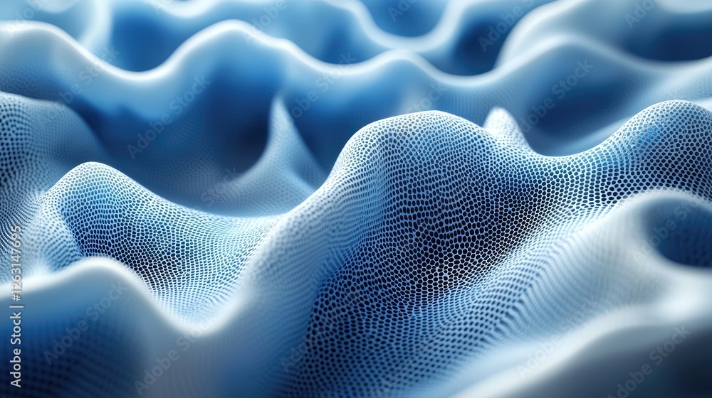 Aufkleber abstract blue wavy netted surface texture design