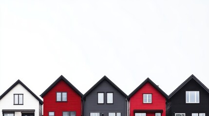 Modern Architectural Design of Colorful House Facades