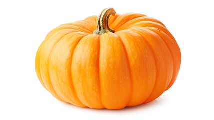 Obraz premium Isolated Orange Pumpkin on White Background Perfect for Harvest Themes