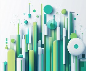 Sustainable Green Plastic Pollution Wall with Geometric Elements