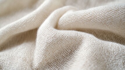Close-up of soft white fabric with subtle texture.