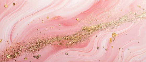 Pale pink texture with golden sparkles Valentine's day Background