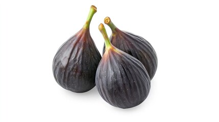Fototapeta premium Ripe Fresh Figs Isolated on White Background for Food Photography