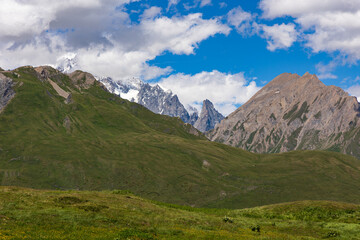paesaggio montano presso il lago Verney, Valle D'Aosta