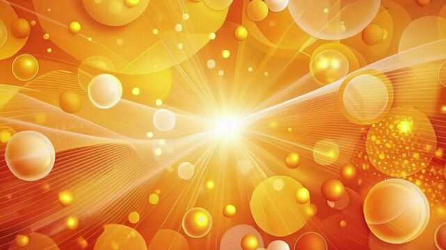 Abstract background. Trendy business website template with copy space. Nice yellow texture with yellow transparent stripes. Raster image. Smooth lines, circles