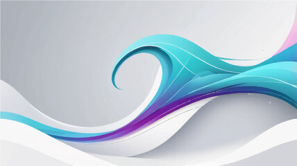 Abstract modern flowing stylish wave in white background. vector illustration