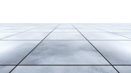 Wide Shot of Perfectly Arranged Grey concrete bricks in Crescent Shape on White and transparent Background.