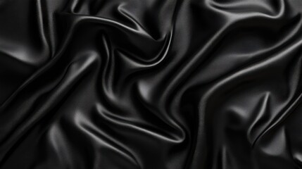 Obraz premium Natural leather texture in deep black tone.