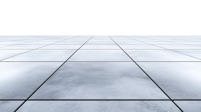 Wide Shot of Perfectly Arranged Grey concrete bricks in Crescent Shape on White and transparent Background. - Powered by Adobe