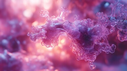 Abstract Purple Fluid Forms Flowing Dynamically