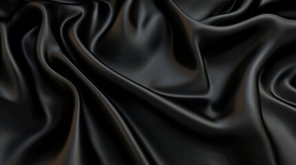 Fototapeta premium Natural Leather Texture in Deep Black Tone