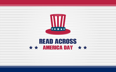Read Across America Day Royalty Stock Image, Read Across America Day Vector Template Design with america flag hat