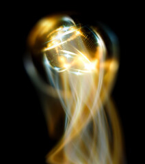 Physical graphic concept of atomic structure. Light ring. Colorful electron particle. .Speed of light. Particle acceleration. Energy particle physics..Energy ball. Science technology. Bright sphere.