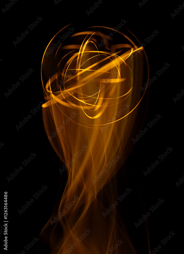 Canvas Prints physical graphic concept of atomic structure. light ring. colorful electron particle. .speed of ligh