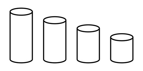 Cylinder icon. Element of geometric figure for mobile concept and web apps.