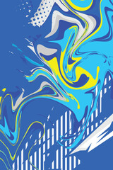 Sports apparel soccer football kit jersey sublimation in blue color vector template EPS 10