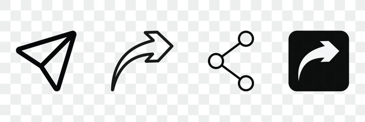 Share icon. Set of share vector icon. Arrow symbol.
