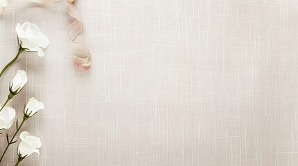 Women's Day: Among the Rustic Textures of the Linen Background, Unleashing the Delicate and Composed Beauty of Women