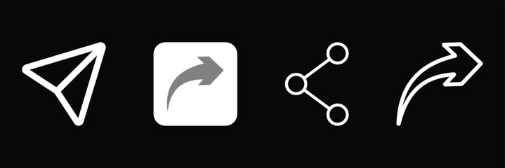 Share icon set. share arrow icon.