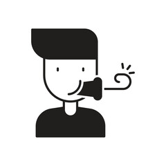 Whistle icon vector stock illustration