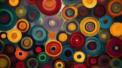 Colorful Circles Abstract Art Design