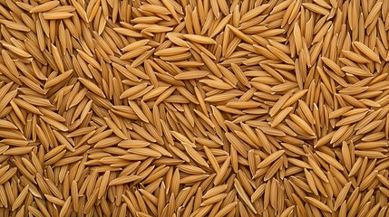 Golden Rice Grains Close-Up Texture AI Generated