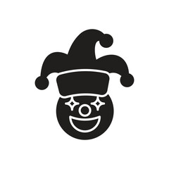 Clown smile icon vector stock illustration