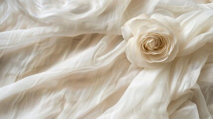 Women's Day: Among the Rustic Textures of the Linen Background, Unleashing the Delicate and Composed Beauty of Women