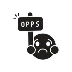 Oops icon vector stock illustration