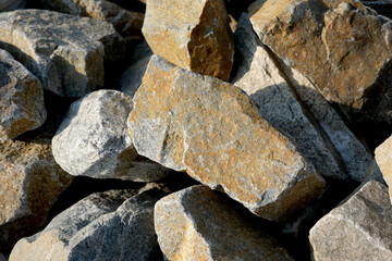 Rugged landscape showcasing natural stones in warm afternoon light