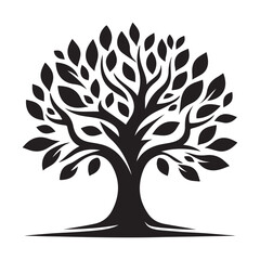 vector tree silhouette