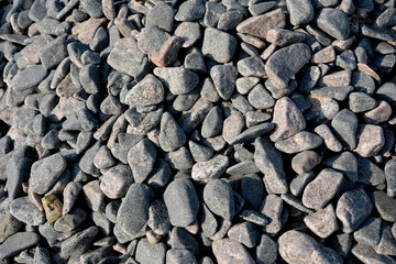 Textured black stones form a captivating natural landscape