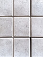 Close-up view of modern concrete tiles with a textured surface, perfect for interiors.