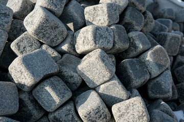 Textured stones create a captivating view in natural light