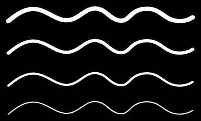 Seamless wave pattern. Water waves line with black background. Vector zigzag and wavy horizontal underline. squiggle simple backdrop stripes element repeated image clip art. vector illustration. EPS10