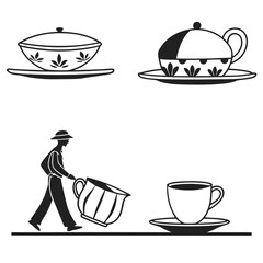 cup of tea with teapot