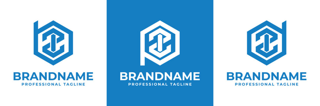 Letters BZI PZI DZI Hexagon Logo, for BWI BIZ PZI PIZ DZI DIZ initials