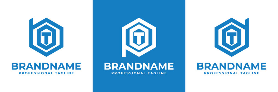 Letters BOT POT DOT Hexagon Logo, for BOT BTO POT PTO DOT DTO initials