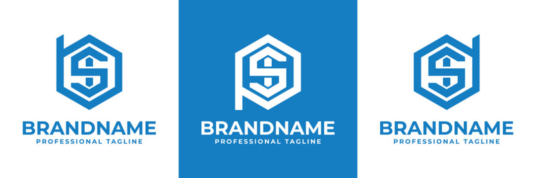 Letters BSI PSI DSI Hexagon Logo, for BSI BIS PSI PIS DSI DIS initials