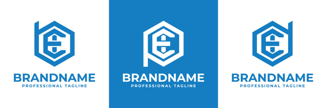 Letters BEI PEI DEI Hexagon Logo, for BEI BIE PEI PIE DEI DIE initials