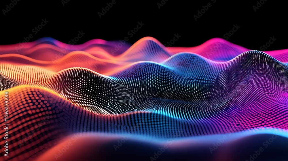 Poster A holographic fractal interface with endless data streams flowing like liquid light